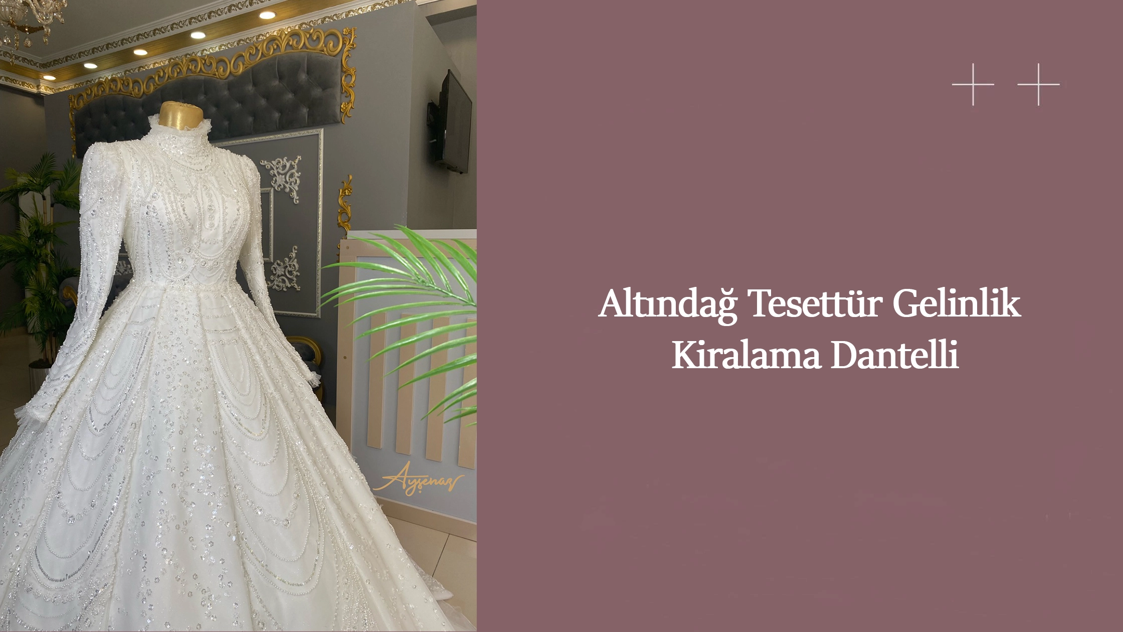 Altındağ Tesettür Gelinlik Kiralama Dantelli