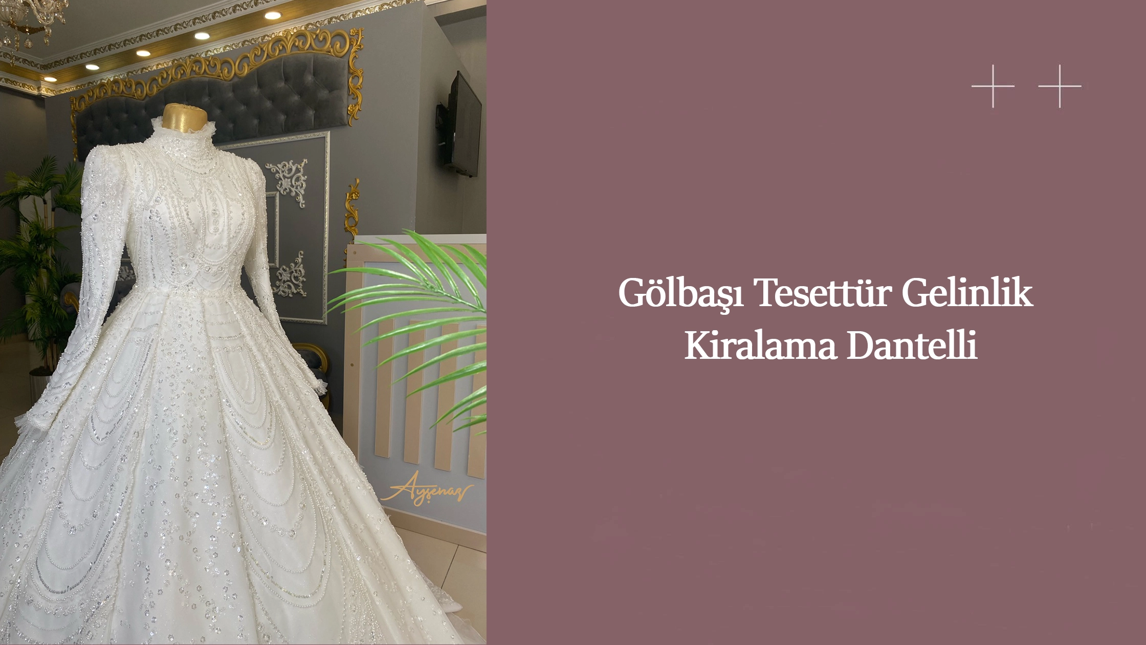 Gölbaşı Tesettür Gelinlik Kiralama Dantelli